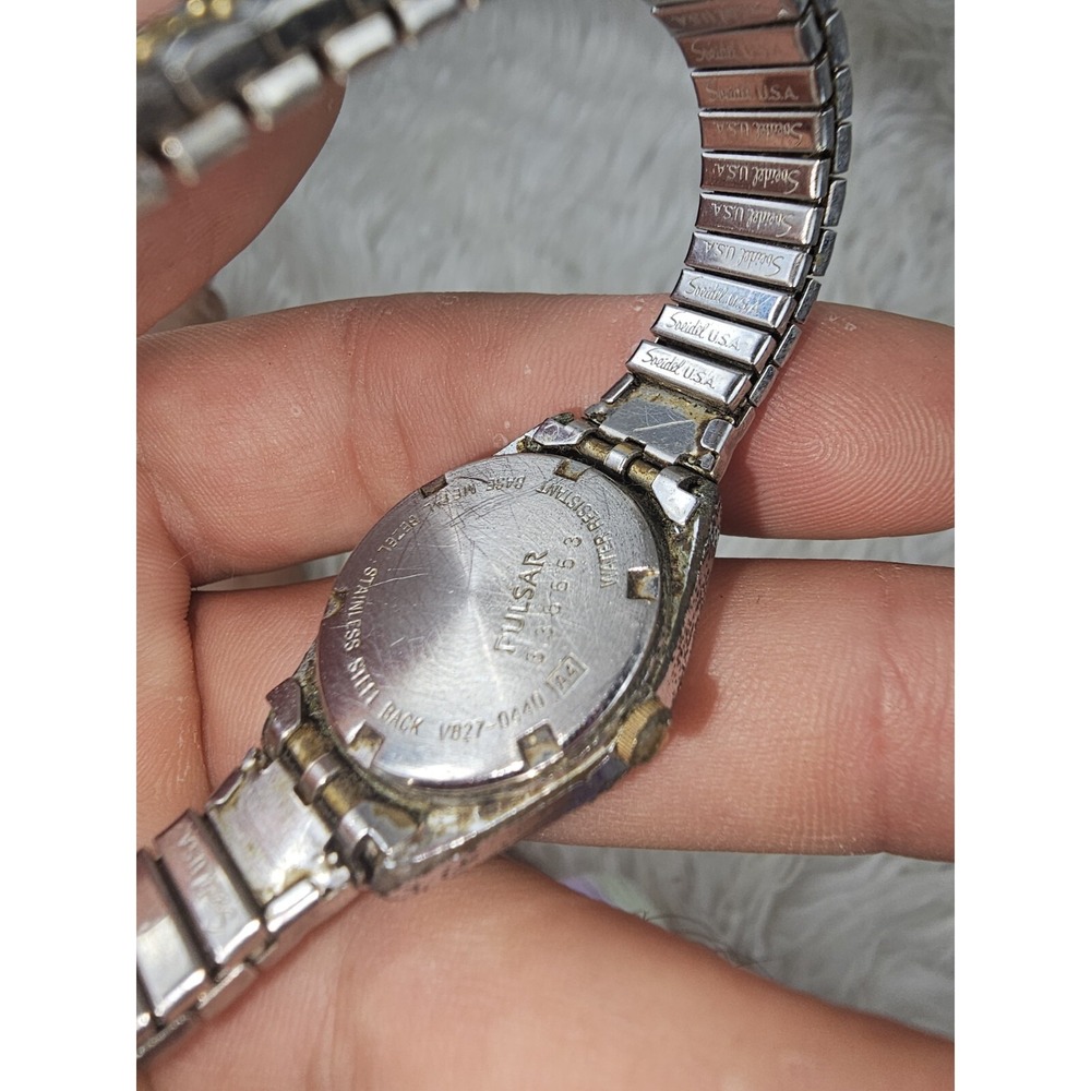2 Pulsar Watches -PXX006 Women's Dress Stainless Steel Two-Tone Calendar Quartz - Picture 10 of 13